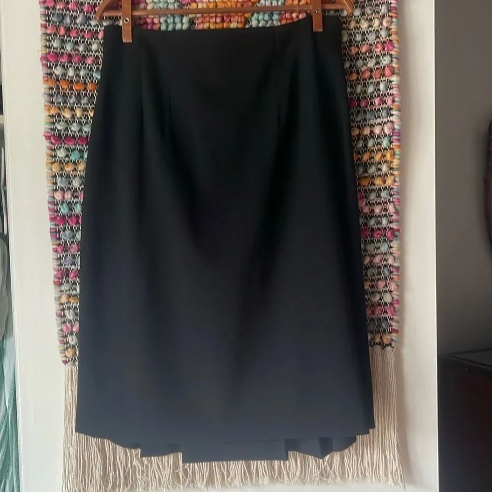Beautiful Celine black skirt from France. Gorgeous details in back with pleats.